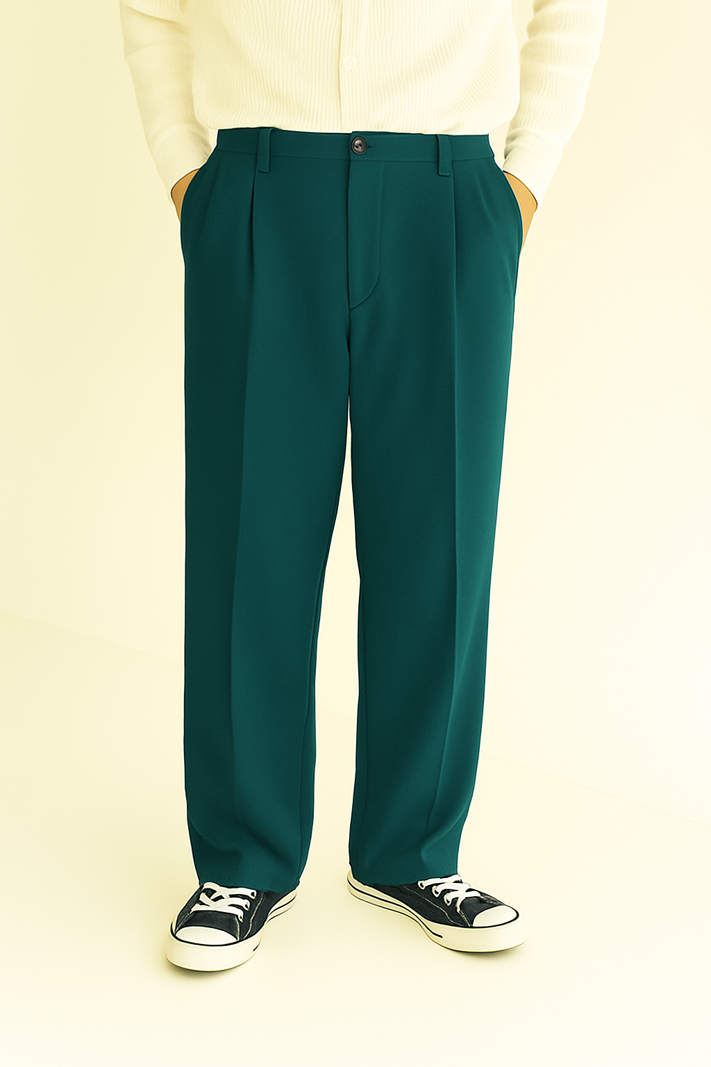 Dark Turquoise Korean Pant