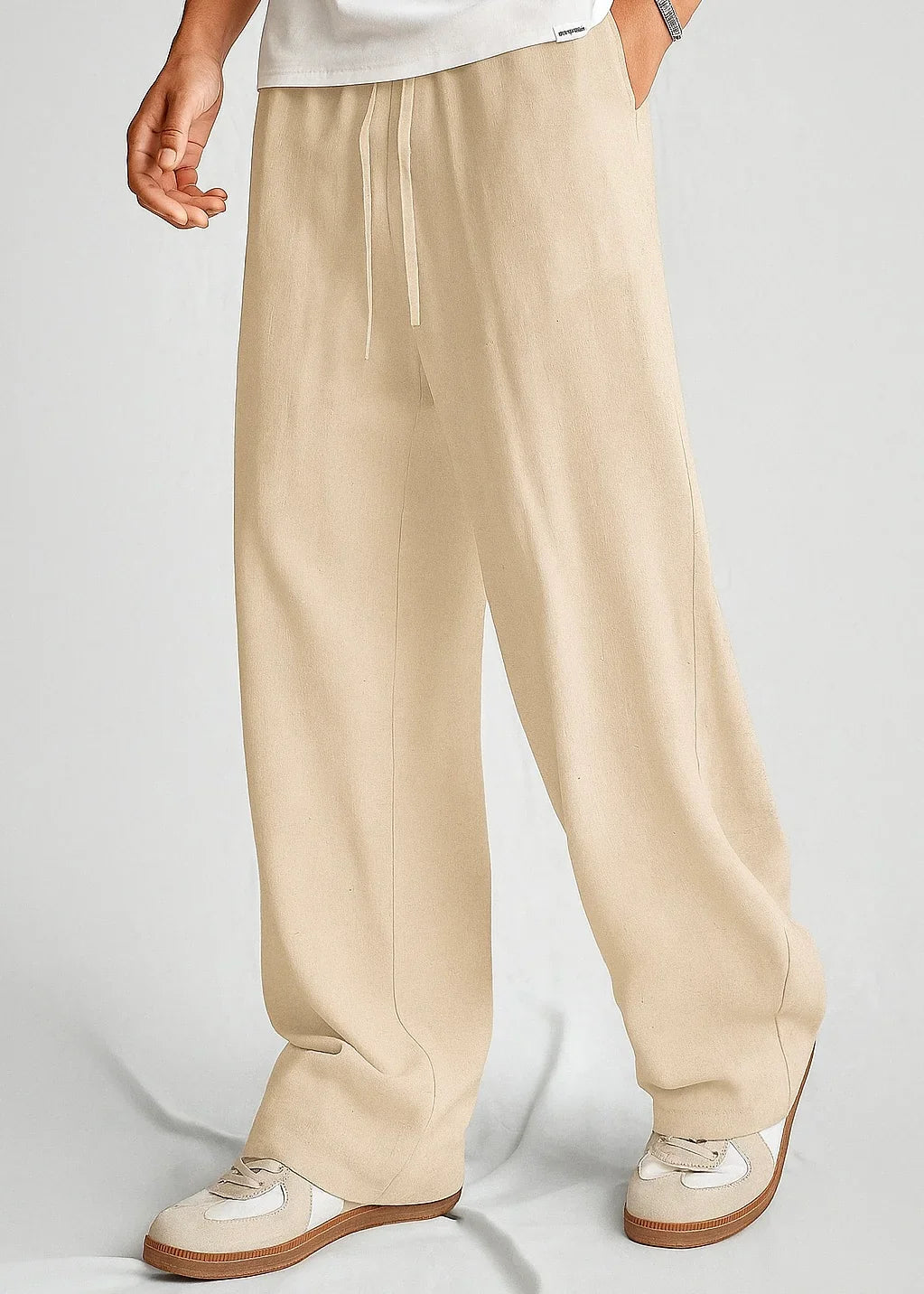 Beige Linen Pant