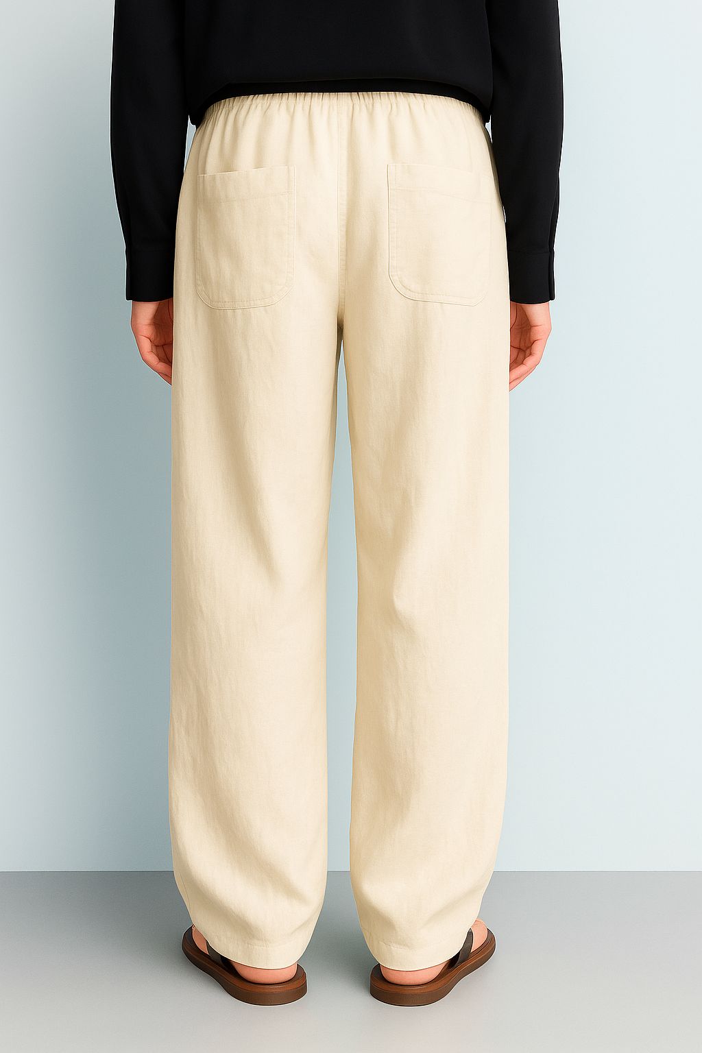 Beige Linen Pant