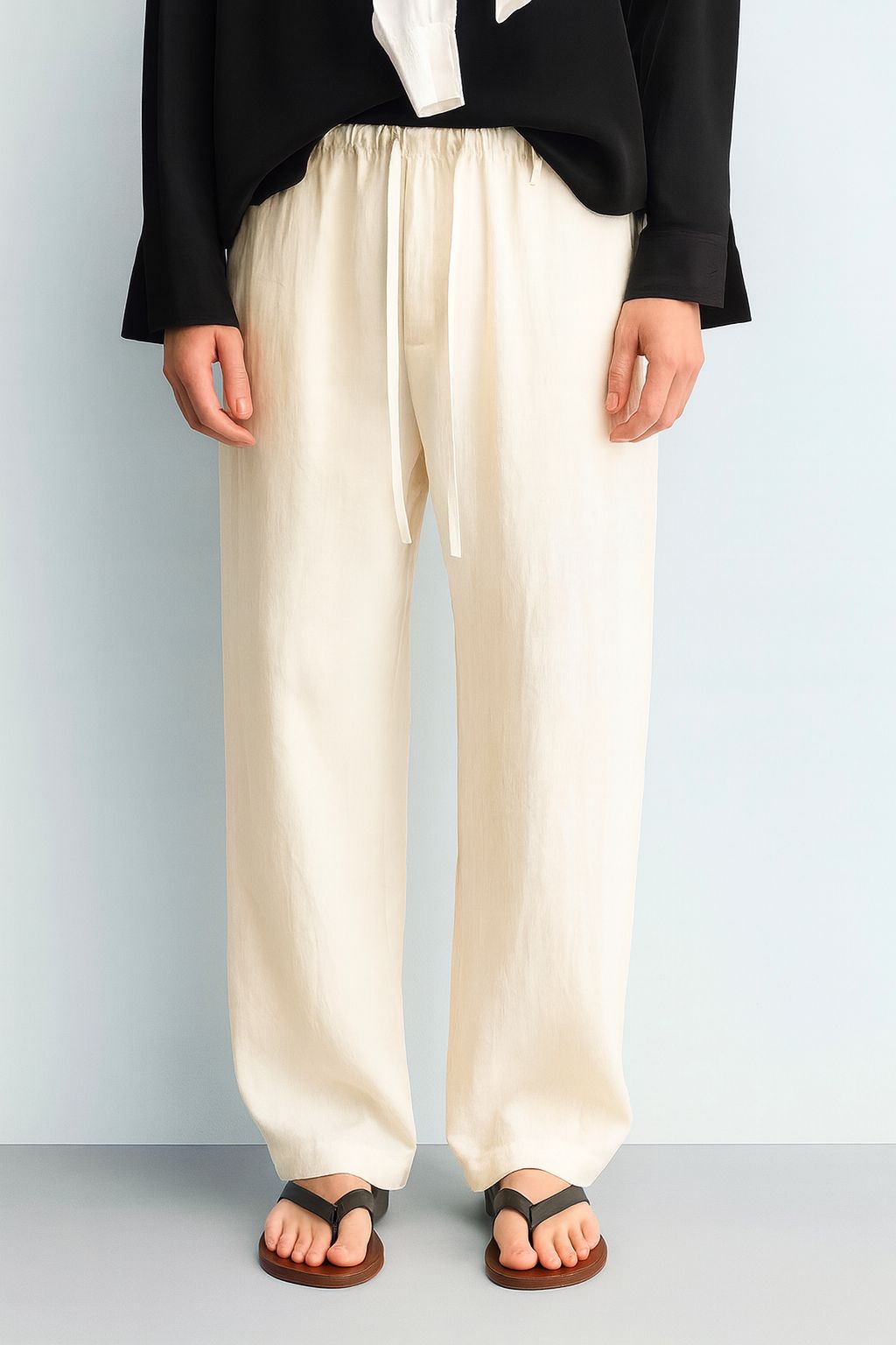 Beige Linen Pant