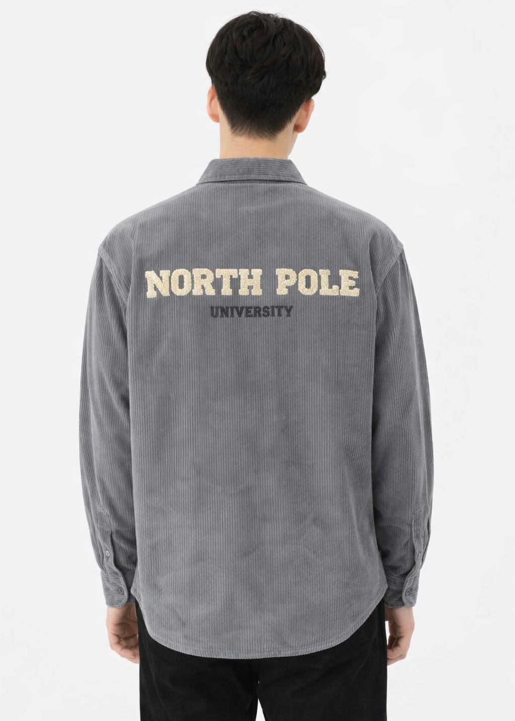 Corduroy Grey Boxy Fit Shirt